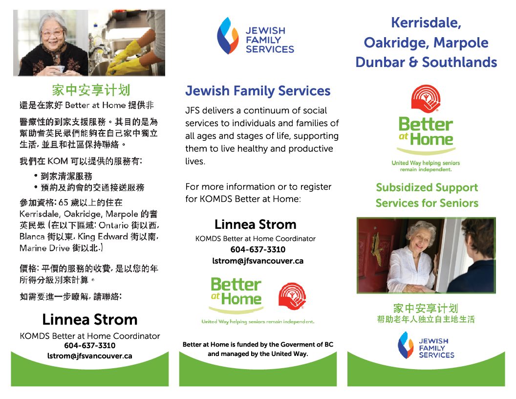 Better At Home Program Jewish Family Services